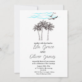 Invitación a la Boda Tropical Moderna