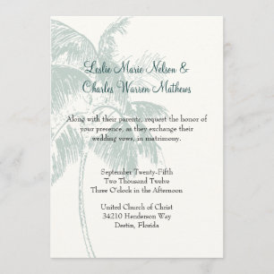 Invitación a la boda tropical Personalizado