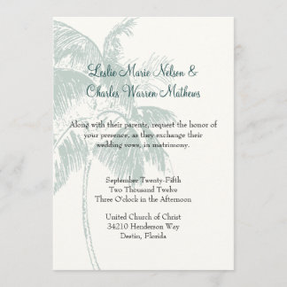 Invitación a la boda tropical Personalizado