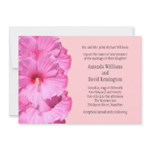 Invitación a la boda tropical (rosa)