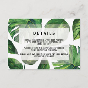 Invitación a la boda tropical, tarjeta de bodas de