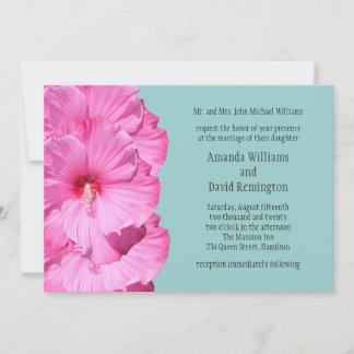 Invitación a la boda tropical (turquesa)