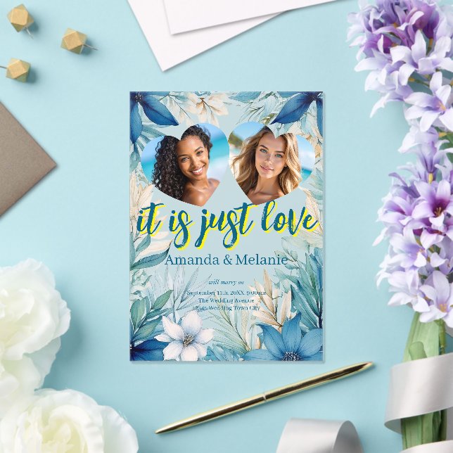 Invitación a la boda tropical y arcoiris (Insitu (Boda))