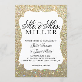 Invitación a la boda - Tu Purpurina de oro del día