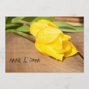 Invitación a la boda "Tulipán amarillo"