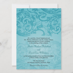 Invitación a la boda turquesa