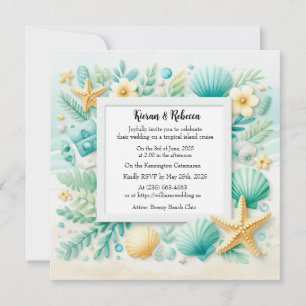 Invitación a la boda turquesa