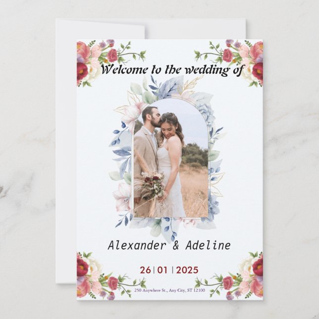 invitación a la boda United in Love (Anverso)