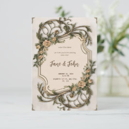 Invitación a la boda veneciana elegante [personali