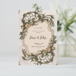 Invitación a la boda veneciana elegante [personali