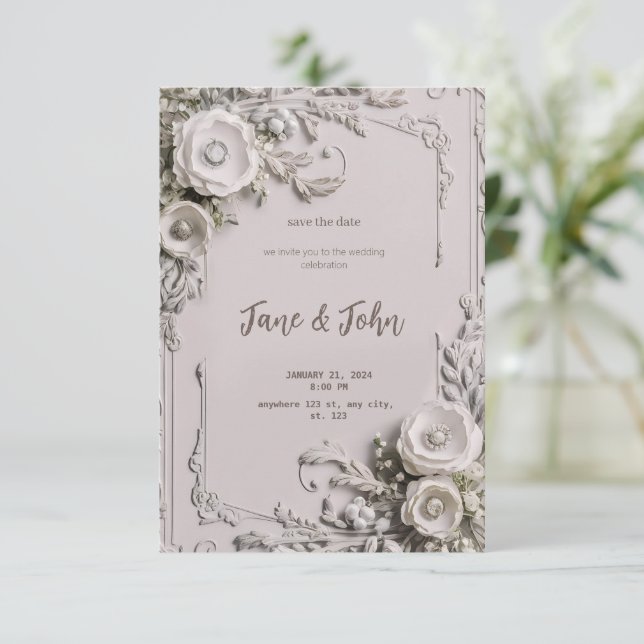 Invitación a la boda veneciana elegante [personali (Anverso de pie)