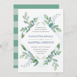 Invitación a la boda verde