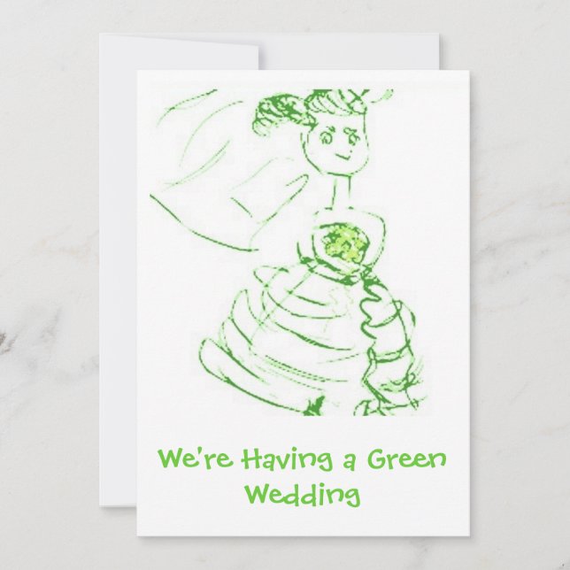 Invitación a la boda verde (Anverso)