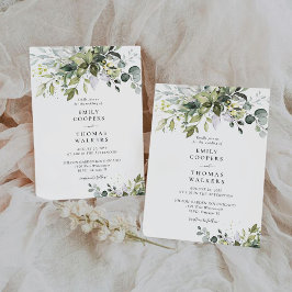 Invitación a la boda verde