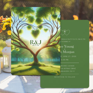 Invitación a la boda verde