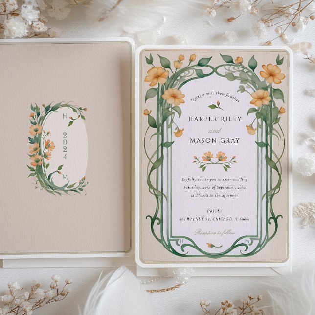 Invitación a la Boda Verde Amarilla (Subido por el creador)