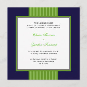 Invitación a la Boda Verde Azul y Lime de la Marin