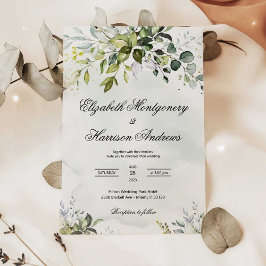 Invitación a la boda verde, Boda de eucalipto