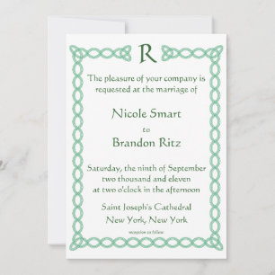 Invitación a la Boda Verde Celta