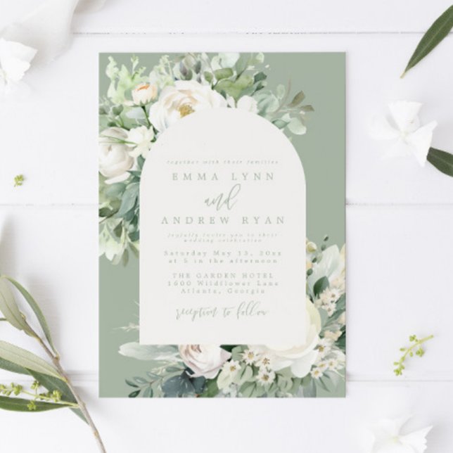 Invitación a la Boda Verde de Eucalyptus Floral Sa (Subido por el creador)
