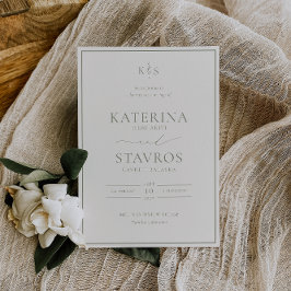 Invitación a la boda verde de HARMONY Sage