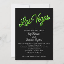 Invitación a la boda verde de las Vegas