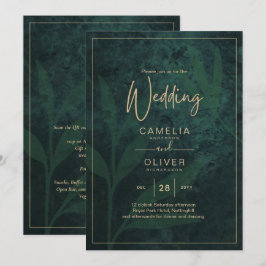 Invitación a la Boda Verde de Oro de la Selva Esme