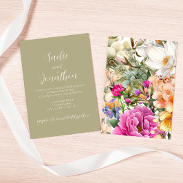 Invitación a la Boda Verde de Salto Floral Primave