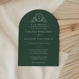 Invitación a la boda verde del ESCUDO BRUNSWICK
