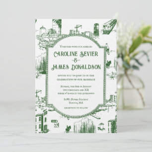 Invitación a la Boda Verde en el Bosque del Toile 