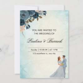 Invitación a la Boda Verde Pastel