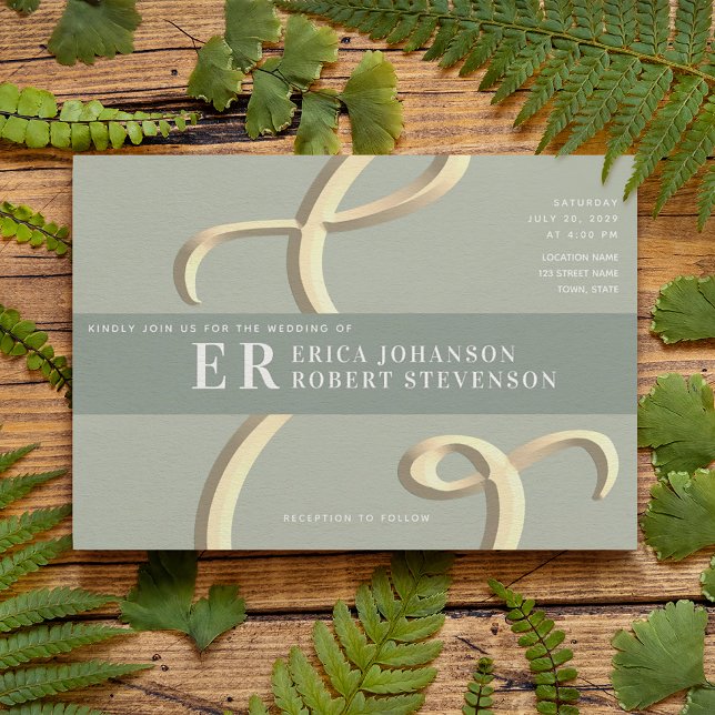 Invitación a la Boda Verde por Ampersor y Sage (Subido por el creador)