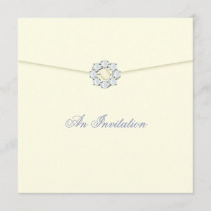 Invitación a la boda vespertina Perla y Diamante