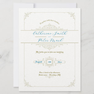 Invitación a la boda victoriana