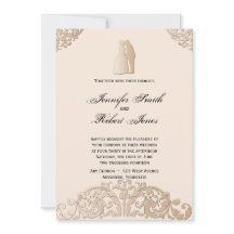 Invitación a la boda victoriana de filigranos de o