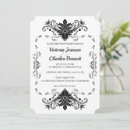 Invitación a la boda victoriana vintage