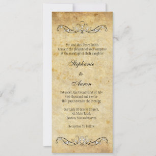 Invitación a la boda victoriana vintage