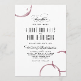 Invitación a la Boda Vineyard de Winery Stains