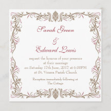 Invitación a la boda vintage