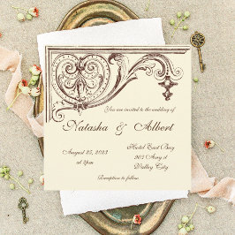 Invitación a la boda vintage