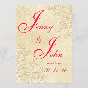 Invitación a la boda vintage