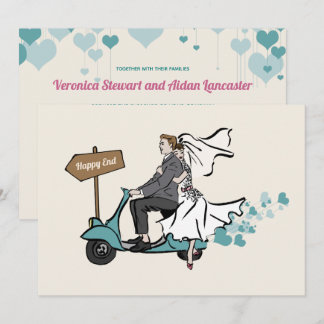 Invitación a la boda vintage de 1950