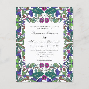 Invitación a la boda vintage de estilo Art Nouveau