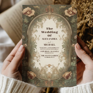 Invitación a la Boda Vintage de Flores Silvestres