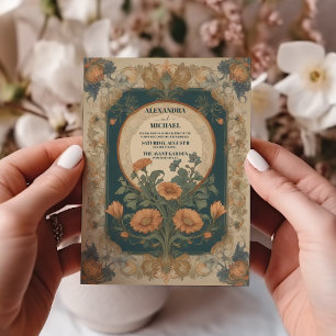 Invitación a la Boda Vintage de Flores Silvestres