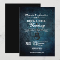 Invitación a la boda vintage de Rock n' Roll Retro