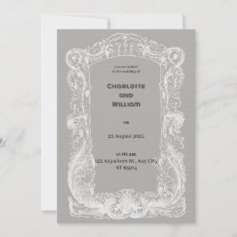 Invitación a la boda vintage y elegante