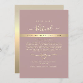 Invitación a la boda virtual de Rosa polvoriento