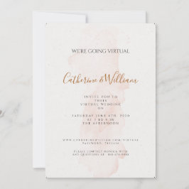 Invitación a la boda virtual mínima de rubefacción