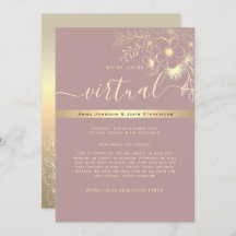 Invitación a la boda virtual moderna